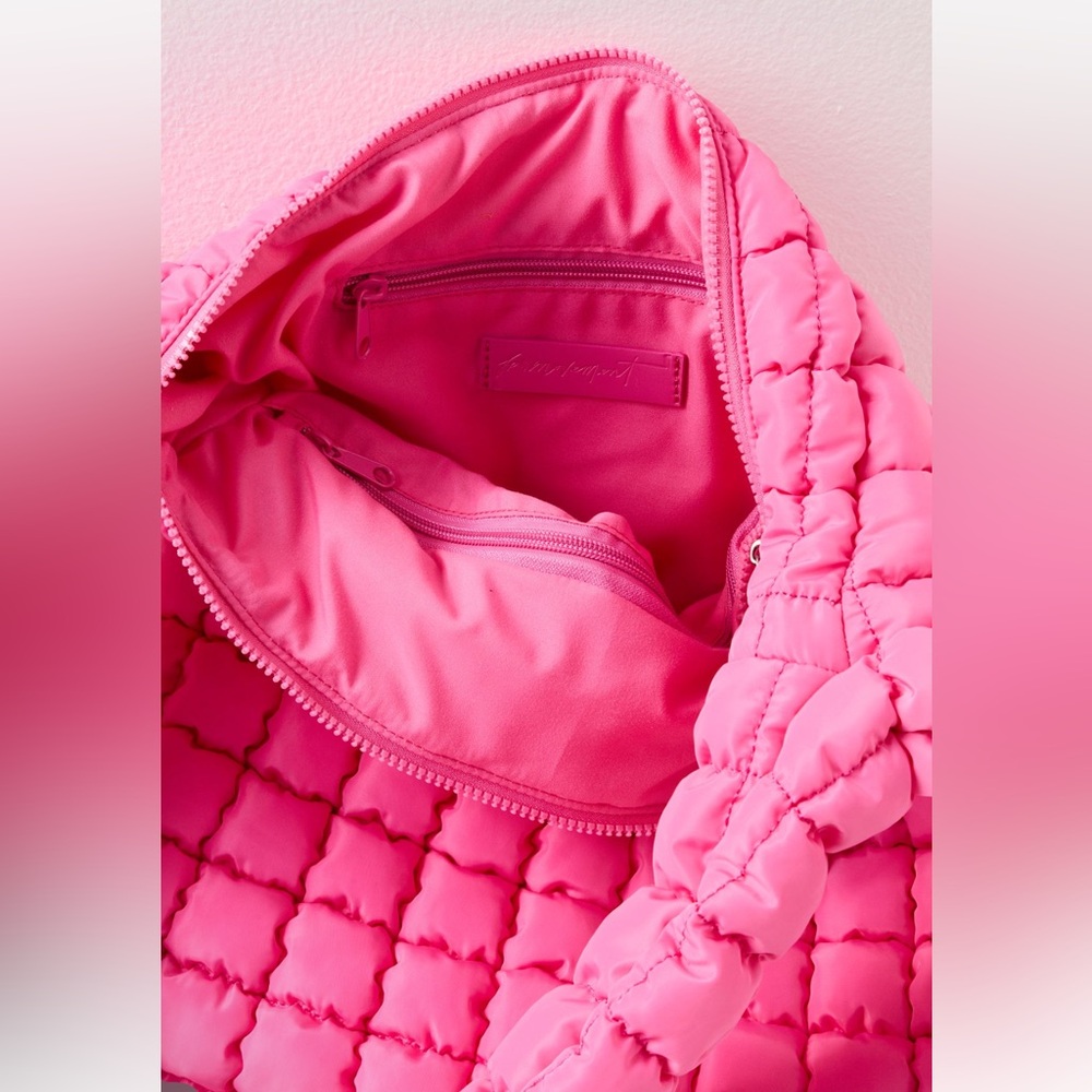 NWT FP Movement by Free People Bright Pink Quilted Shoulder Bag $68 - Picture 5 of 7